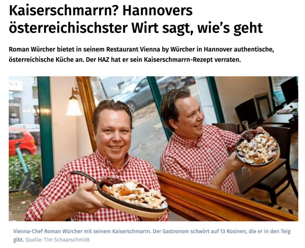 Vienna wie geht der perfekte Kaiserschmarrn Hannover Wirt Restaurant